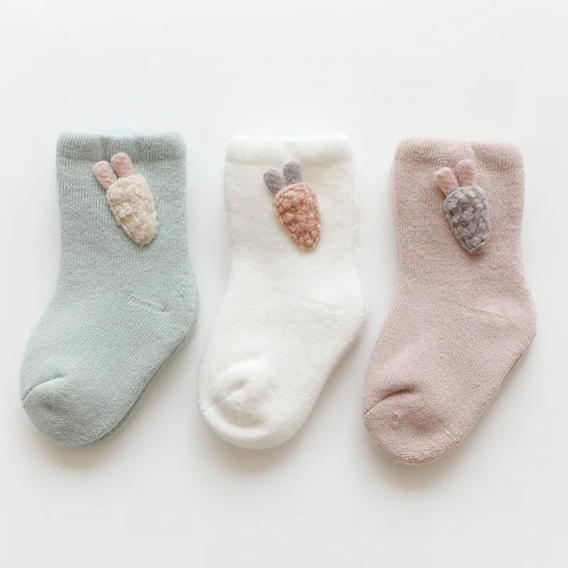 3 Pair Toddler Newborn Cotton infant Anti-slip socks Baby socks floor socks Boys Girls Cute Cartoon animal Baby Toddler Socks