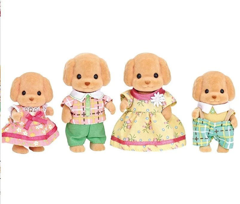 Semipkg дети Sylvanian Families Игрушка Пудель семья девичий игровой дом Кукла Плюшевая Кукла игрушка 5259