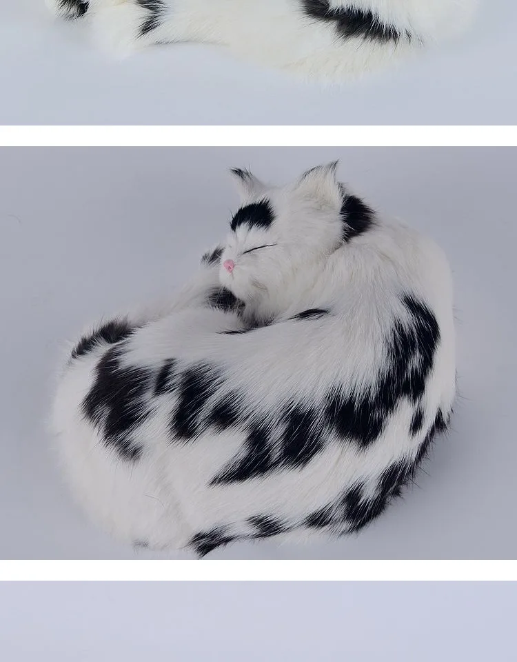 Дети плюшевые животные игрушки реалистичный сон кошки реалистичные животные креативный домашний орнамент дети животные подарки игрушечная кошка модели