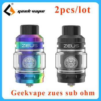 

2pcs Original Geekvape Zeus Sub Ohm Tank 5ml/2ml Electronic cigs atomizer 810 drip tip top fill for Aegis solo/legend Box mod