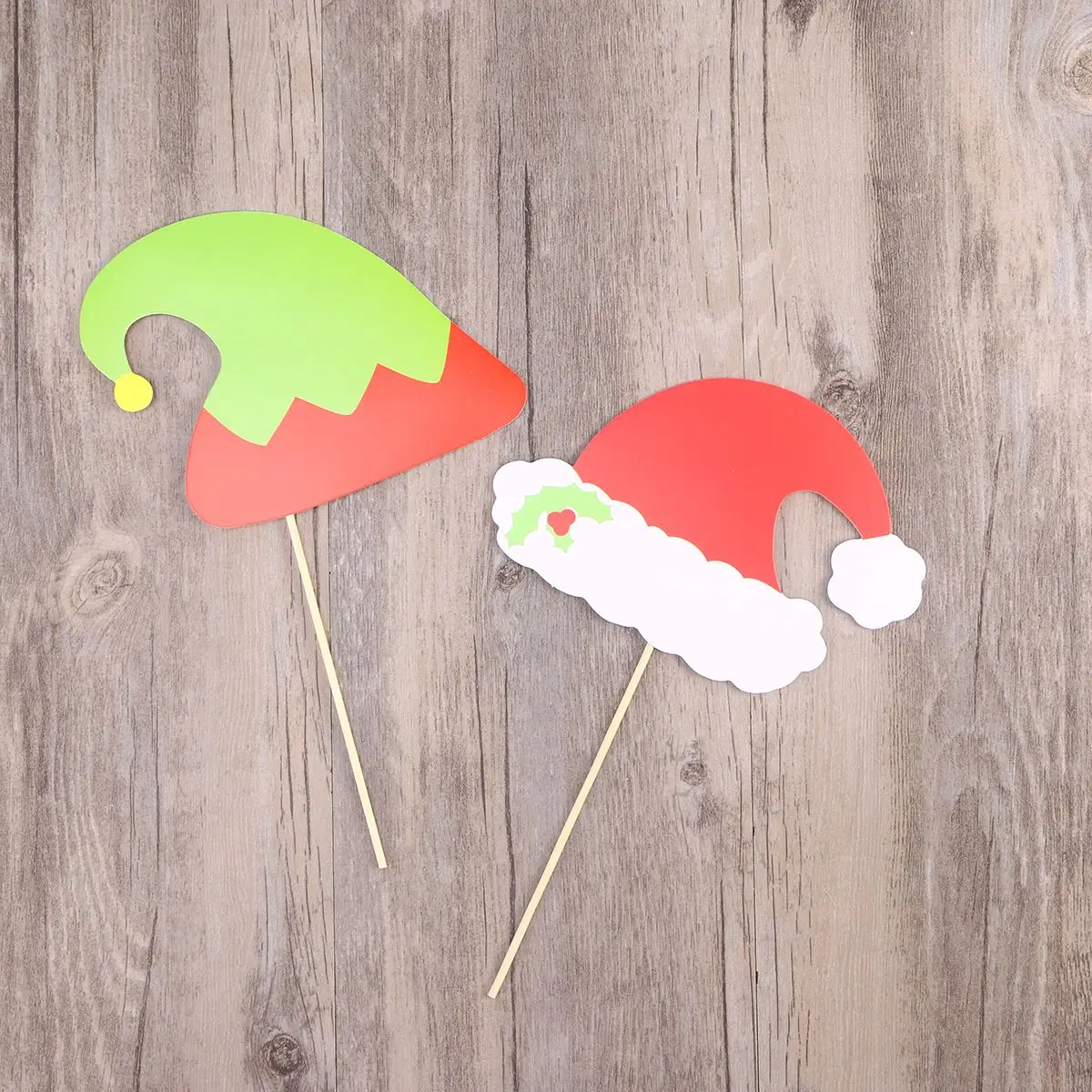 50pcs Christmas Photo Booth Props Party Photo Photography Beard Xmas Photo Props Funny Selfie Props Xmas Party Supplies Favors