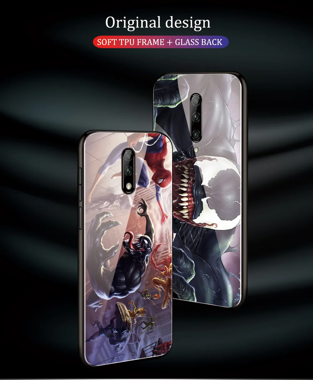 Для One Plus 7t чехол чудо-яд стеклянный чехол для One Plus 7 pro One Plus 5 6 6t 1+ 5T DIY стеклянный чехол