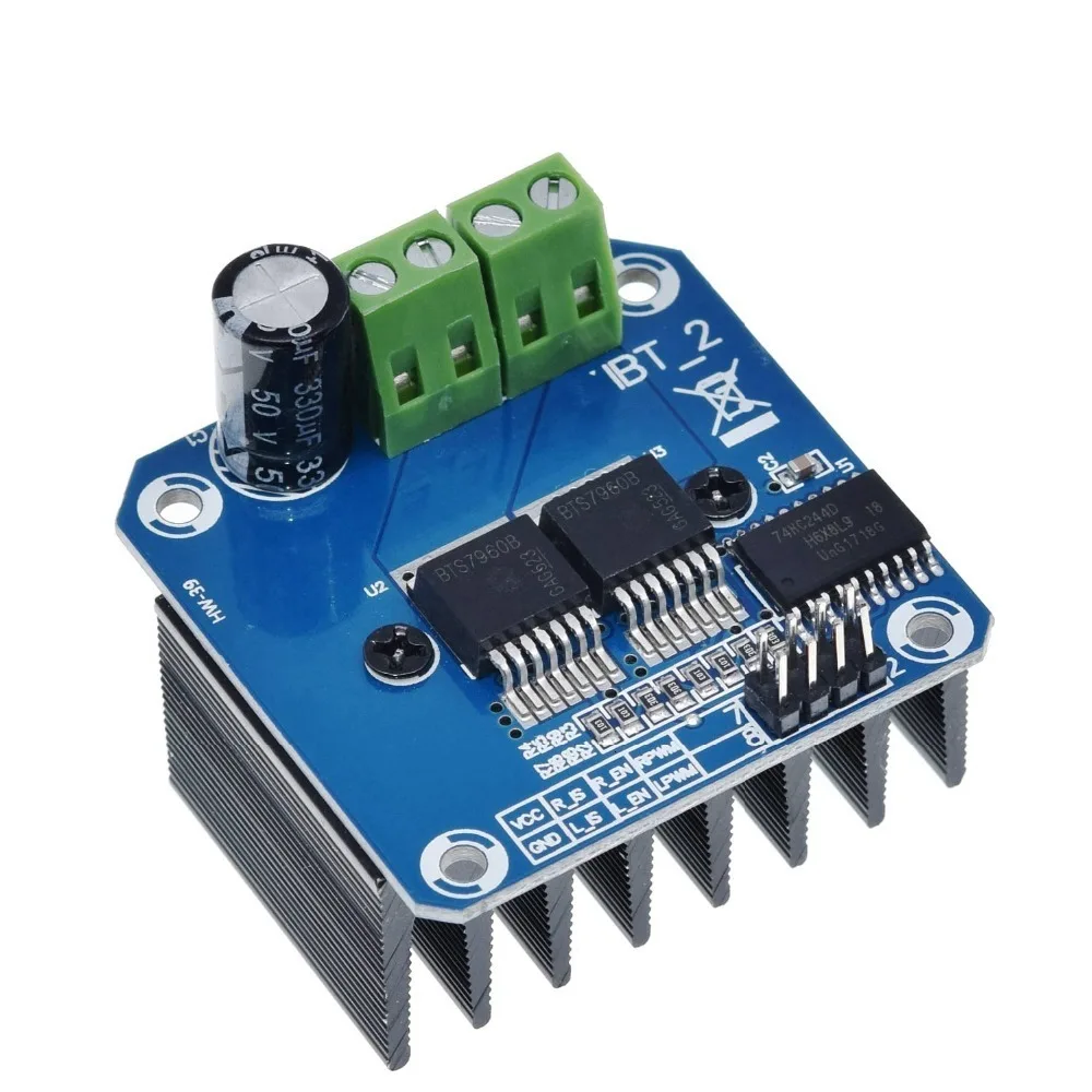 1 шт. двойной BTS7960 43A h-мост высокой мощности модуль драйвера двигателя/diy умный автомобиль Текущий диагностический для Arduino