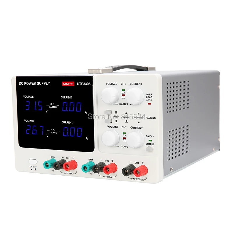 UNI-T UTP3305 Многоканальная система линейного DC Питание 0 до 32V постоянного тока/0 до 5A Регулируемый 5 V/3A фиксированной