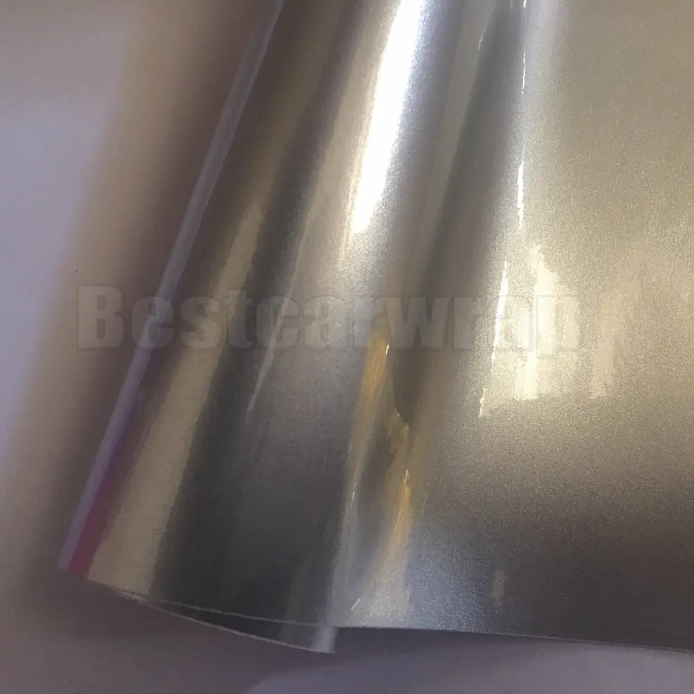 Gloss metallic silver metal vinyl car wrapping film foil styling KMPF 3M  (3)