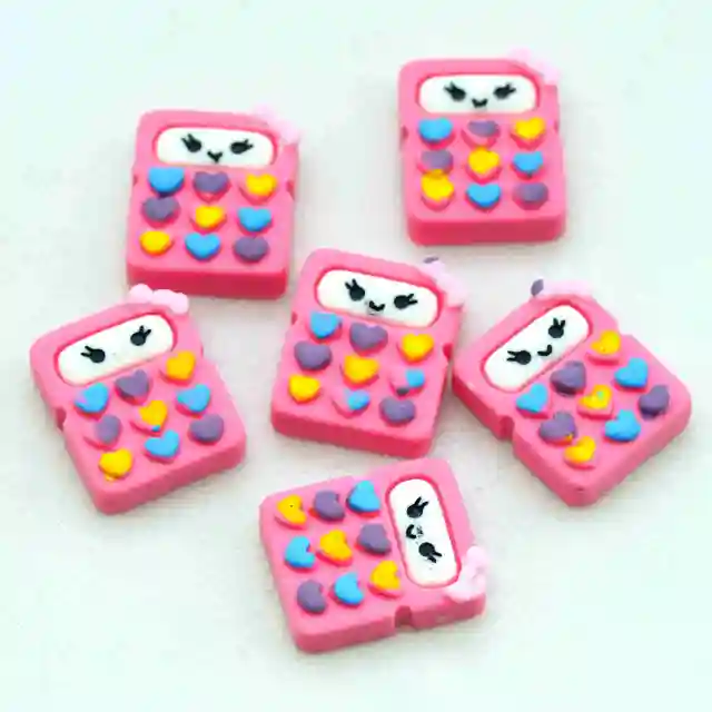 Resin Back to School Stationery Scrapbook Embellishments Miniatures|School Party Decoration Crafts|Back to School Gifts Calculator-10PCS