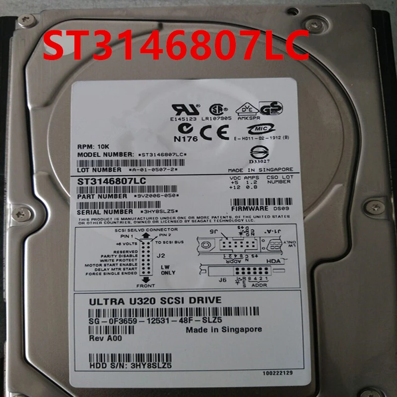 Оригинальный Новый HDD для Seagae 146 Гб 3 5 &quotSCSI 16 Мб 10000 об/мин внутреннего сервера