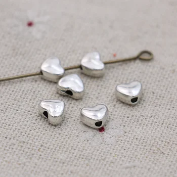 

Heart Spacer Beads Antique Silver Plated Loose Beads for Jewelry Making Bracelet Jewelry Accessories Handmade DIY Craft 40pcs