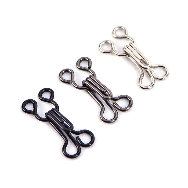 50pcs Sewing Hooks And Eyes Closure Eye Sewing Closure For Bra Coat Jacket 1.2X0.7cm Sewing Accessories