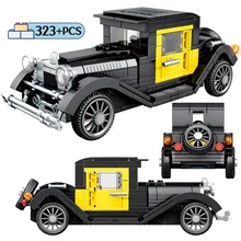 Criador clássico carro mecânico moc modelo blocos de construção cidade técnica clássico conversível veículo de corrida tijolos brinquedos para crianças(China)