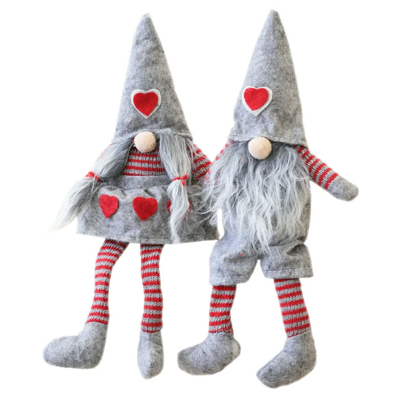 Merry Christmas Long Hat Swedish Santa Gnome Plush Doll Ornament Xmas Tree Decor Party Ornament Lovely Cute Gift Toys Pendant