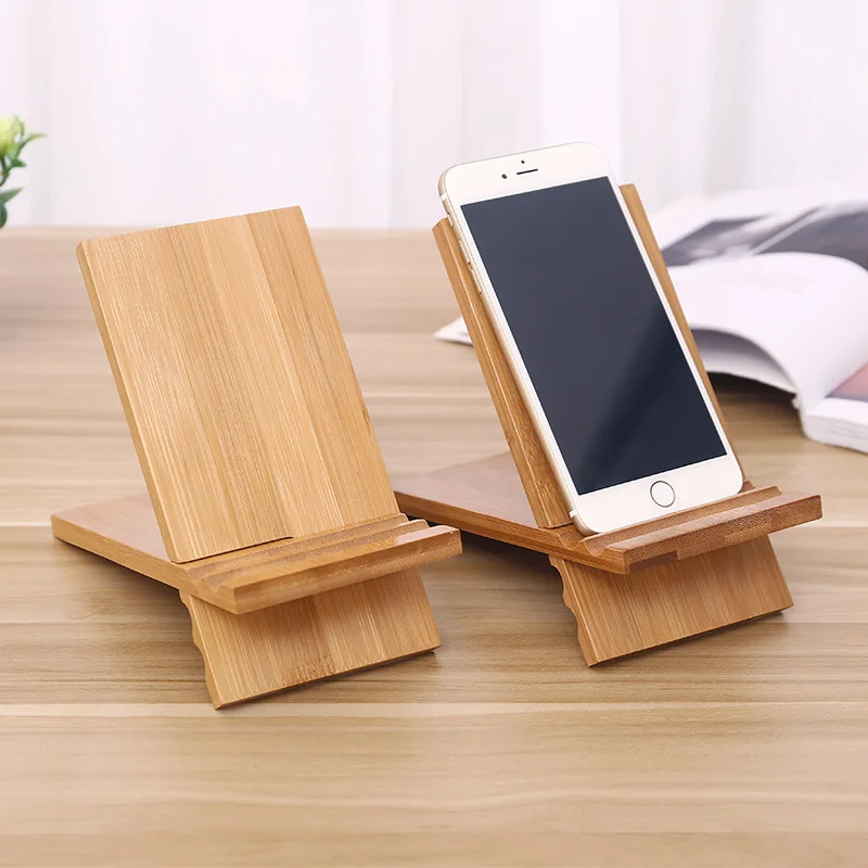 Mobile Phone Stand Holder Desktop Bracket Design Wooden Lightweight Slim for Xiaomi Iphone 11 Pro Huawei iPad Android Bamboo | Мобильные