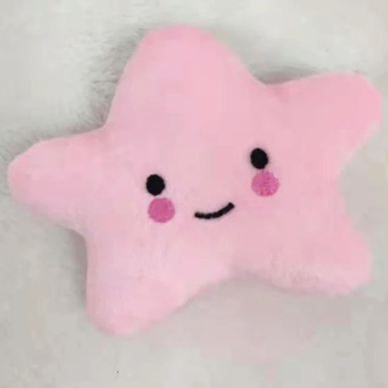 Vegetables 5 Chew Play Toys Pet Squeaky Puppy Chew Squeaker Quack Sound Doll Toy Creative Simulation Donut Pet Supplies Dog Toys PT016-pink