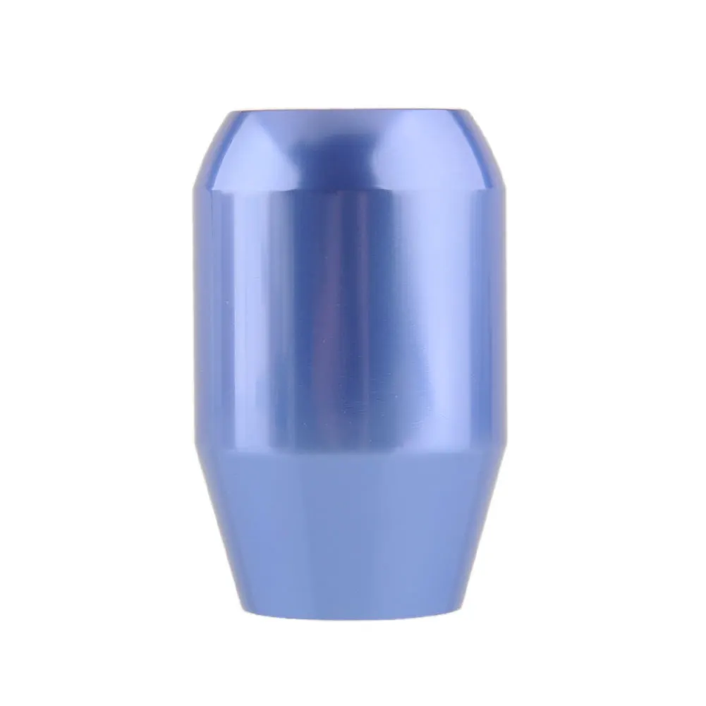 New 5 Speed Gear Shifter Knob Blue Aluminum Nob Racing Replace W/3 Adapter