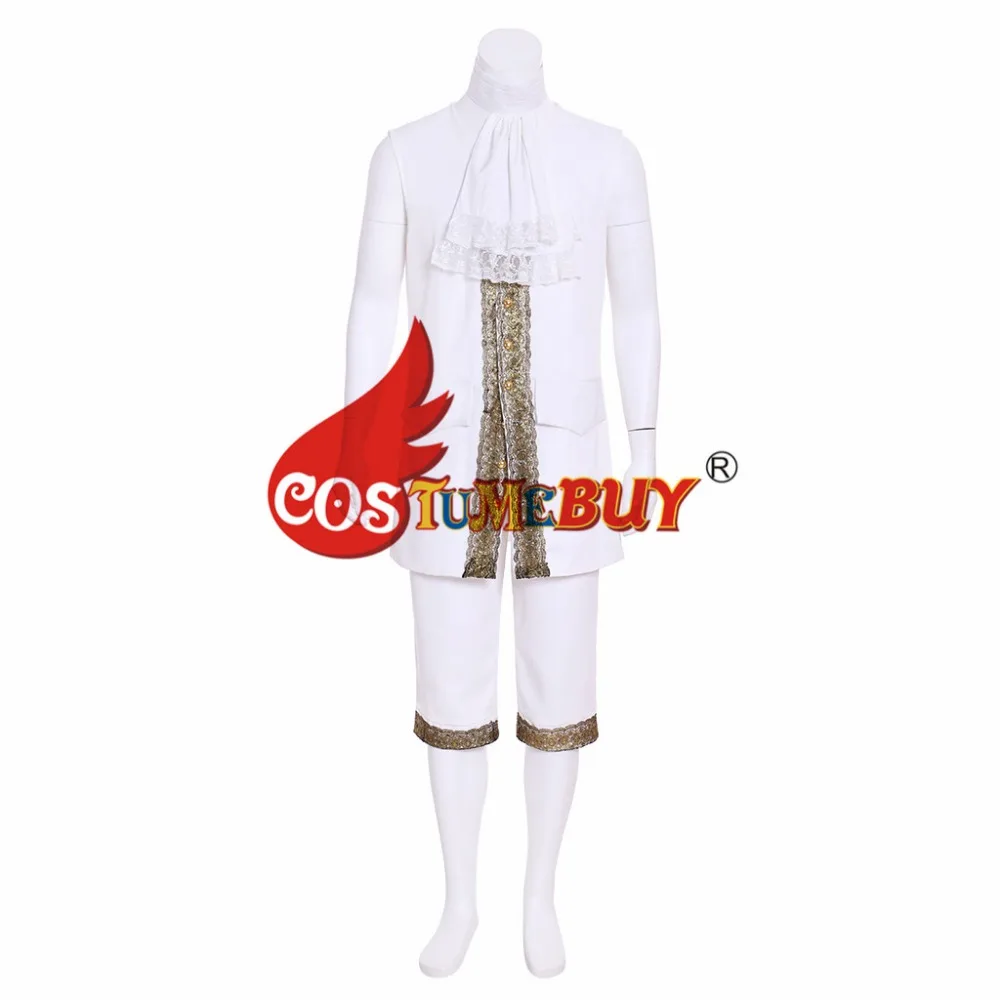 Costumebuy Викторианский элегантный готический аристократ Косплей Костюм для взрослых мужские ROCOCO Хэллоуин белый костюм на заказ