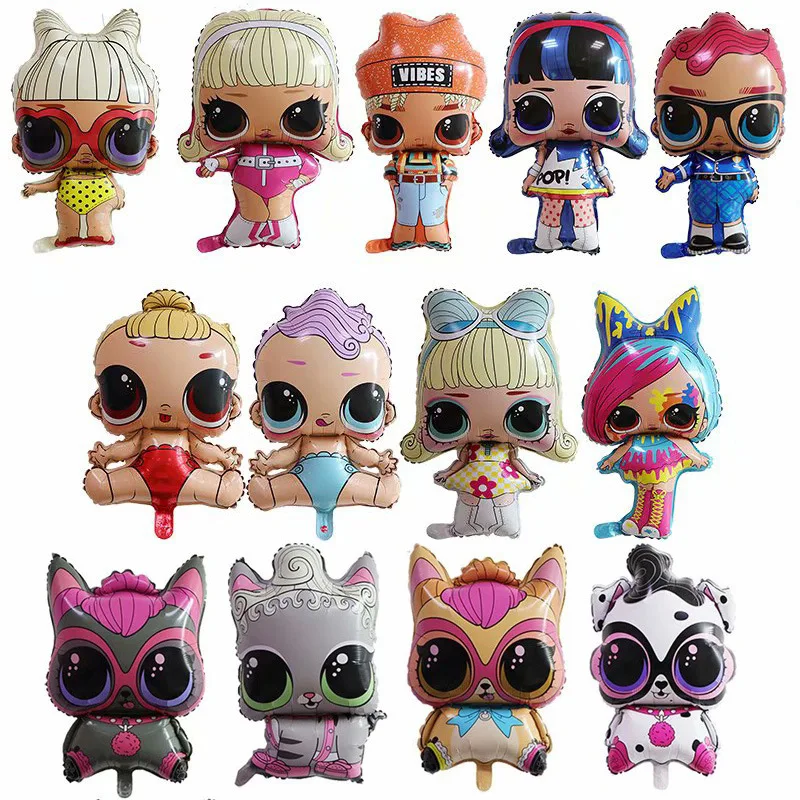 Anime LOL Suprise dolls 18inch Figure Balloon Toys Party Room Dcorations Foil Balloons Toy Kids Girl's lols Birthday Gifts | Игрушки и