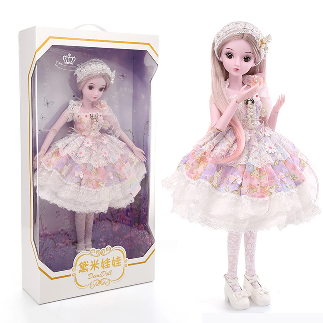 

1/3 Miyuki Cute BJD Doll Full Set with Makeup and Full Costume Girls' Gift Toy Birthday Christmas Gift Hobby Collection