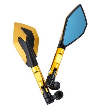 

Universal Gold Motorcycle Rearview Mirror Fairing Side Mirrors For YAMAHA YS 150 Tmax 530 TDM 850 FZ6N MT10 C8 Nmax 155 Fazer8