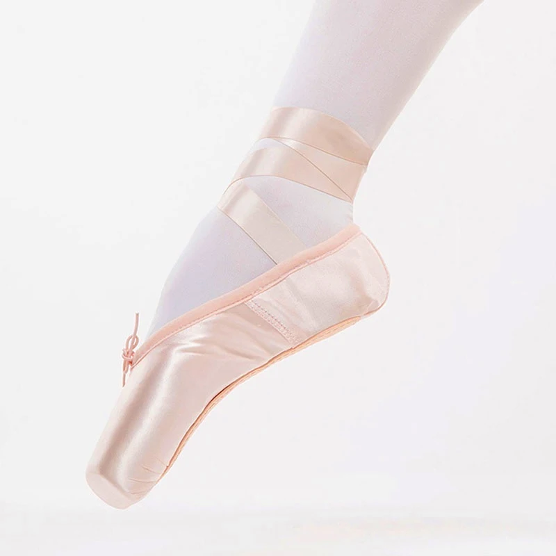 Профессиональные ленты обувь представление ребенка актер пуанты покрывает розовые женские балетки плоские танцевальные пуанты s