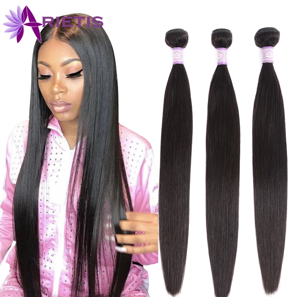 

Arietis Hair Wholesale Price Straight Hair Bundles 1/3/4pcs /Lot Brazilian Remy Hair Weave Bundles 100% Human Hair Free Shipping