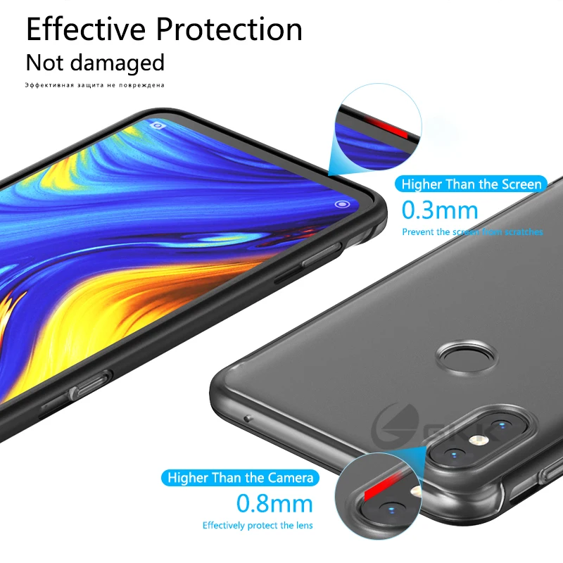 Скользящий корпус для Xiaomi mi x 3 чехол 2 в 1 противоударный прозрачный матовый оттенок тонкий жесткий чехол для Xiaomi mi x3 чехол