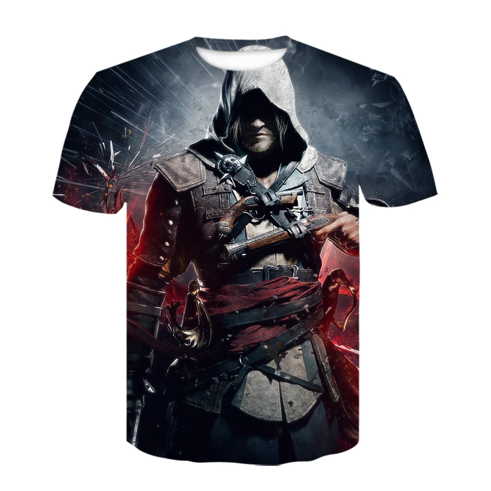 

2019 newest Assassin Creed t shirt men Casual Fashion Men's Short Sleeve T-shirt boy girl hip hop t-shirt top tees gothic