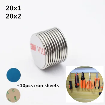 

10pcs Neodymium magnet small round strong permanent Rare Earth with glue tape Adhesive Dia NdFeB Disc N52