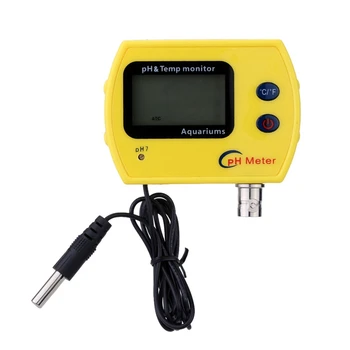 

Us Plug,High Precision Ph &Temp Meter Professional Online Ph Meter for Aquarium Portable Acidimeter Fine Drinking Water Quality
