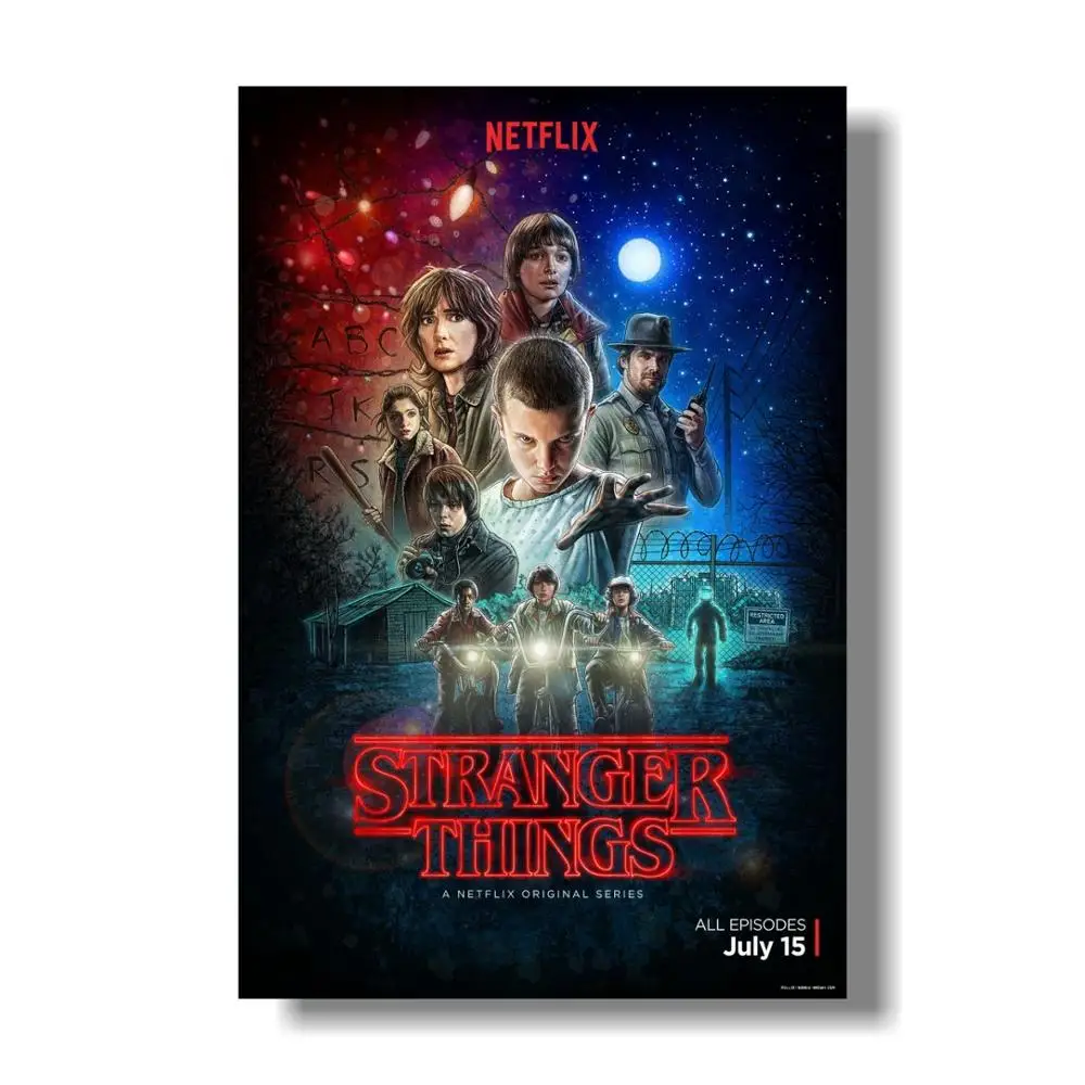 ТВ серии Stranger Things Шелковый постер Сезон 3 одиннадцать постеров настенные