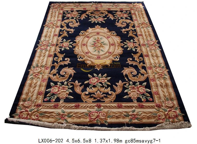 LX006-202 4.5x6.5 Savonnerie цветочный ковер розы китайский французский Мандала украшения дома прямоугольный большой - Цвет: LX006-202 4.5x6.5