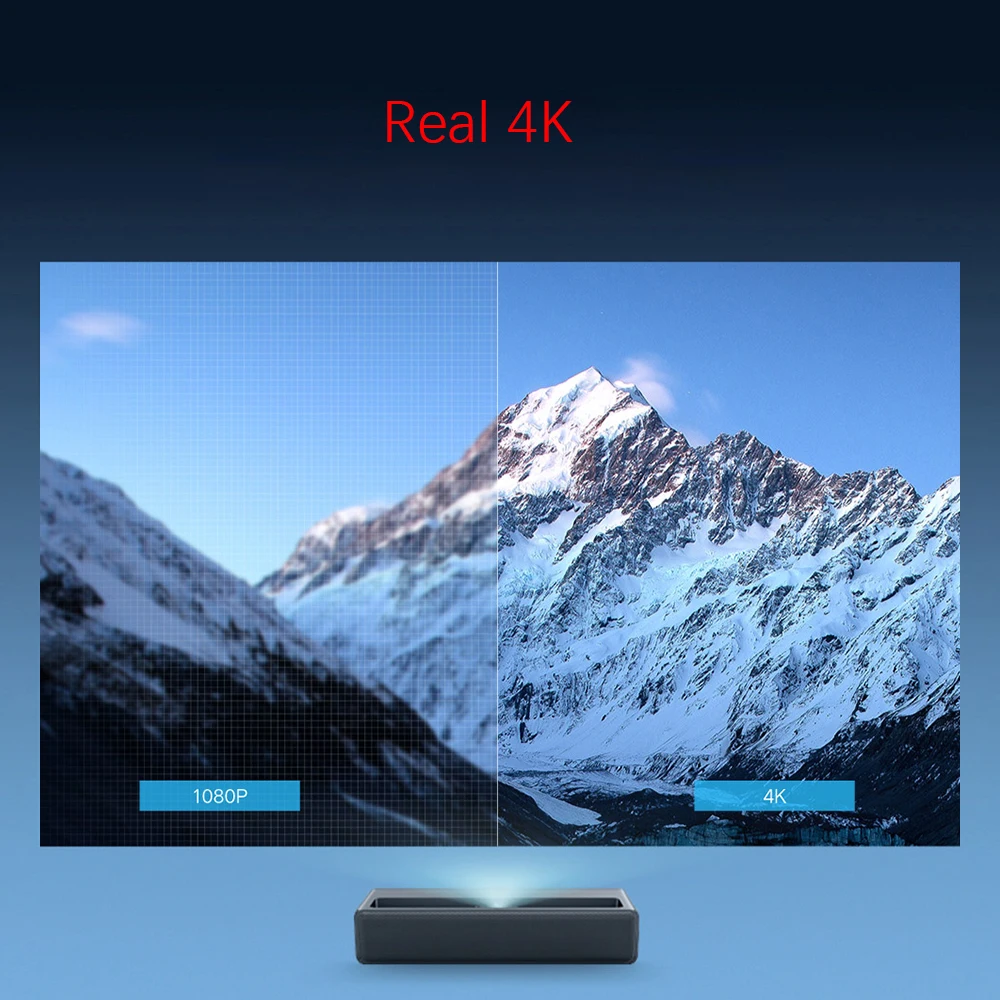 Xiaomi mijia 1S 4K лазерный проектор 2000 ANSI люмен с Android Wifi 3840x2160P домашний кинотеатр 4k tv Beamer