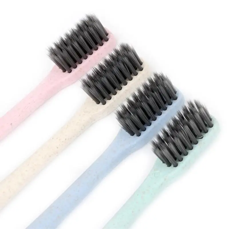10pcs Portable Eco-Friendly Soft Bamboo Charcoal Toothbrush Adult Oral Care High Density Bamboo Charcoal Toothbrush