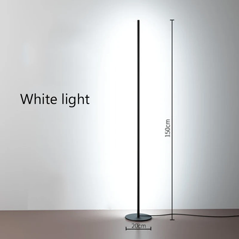 White light Современный минималистичный напольный светильник, светодиодный, с регулируемой яркостью, напольный светильник s, скандинавский, для гостиной, спальни, дивана, стоячий светильник, домашний декор, светильники - Цвет абажура: White light