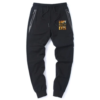 

Mens Look Into My Eyes Printing Casual Pants Popular 2020 Fashion Casual Sweatpants Harajuku Spring Male Leisure Retro Trousers
