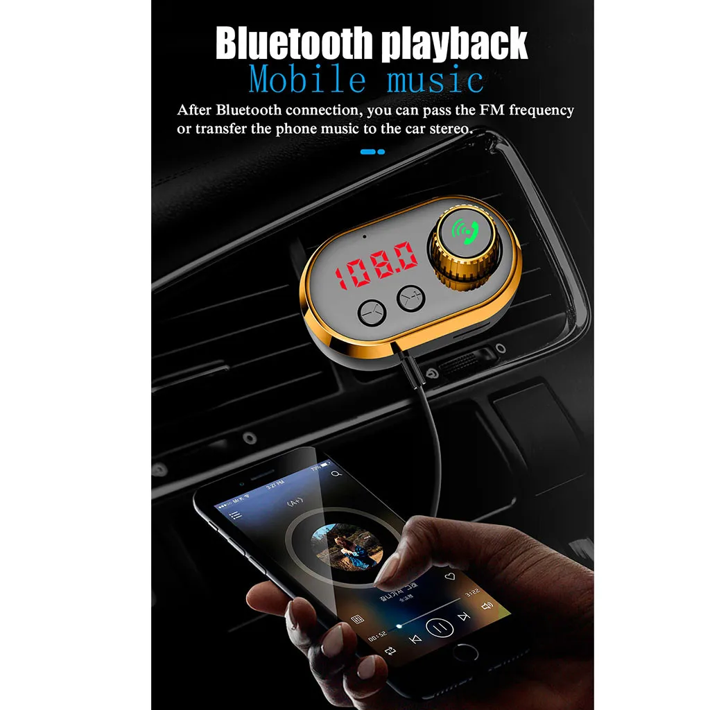 Автомобильный комплект, fm-передатчик, Bluetooth, USB, MP3 плеер с надписью и ароматом, быстро для всех типов транспортных средств