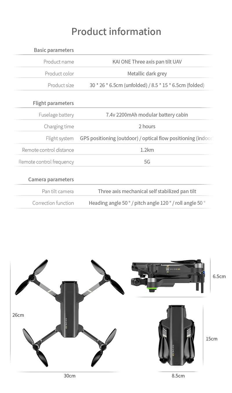 2021 New GPS Drone KAI-ONE PRO RC Drones 8K HD Camera 3-Axis Gimbal EIS Professional Remote Control Quadcopter Brushless motor phantom 6ch remote control quadcopter