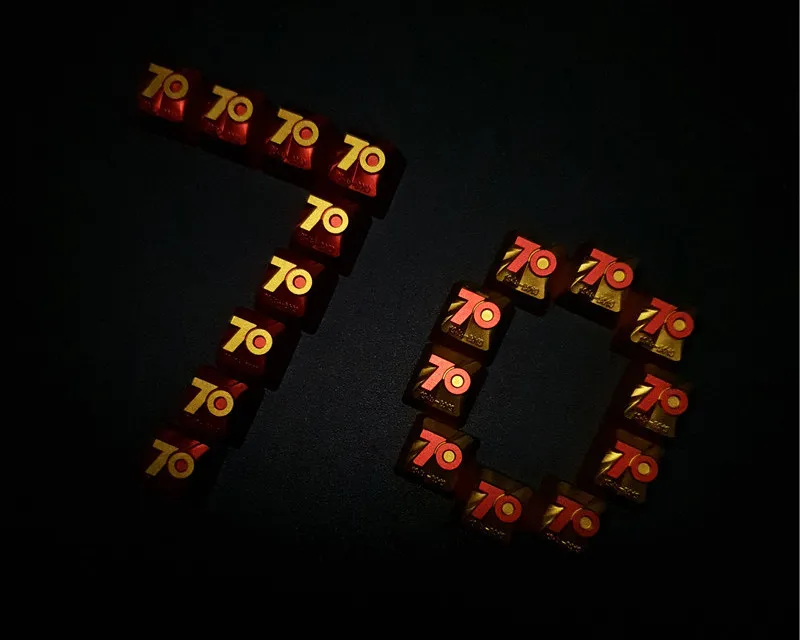 Китай 70-летие металлические клавиши на клавиатуру cherry mx key cap