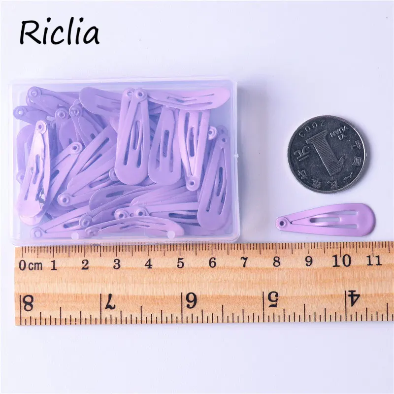 Riclia, 50 шт./лот, детские шпильки, однотонные, простые, Детские аксессуары для волос, маленькие заколки для волос, чехол, детские заколки для волос для девочек в подарок