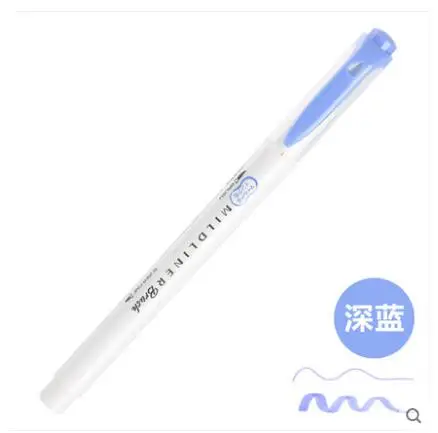 Зебра WFT8 MILDLINER мягкая ручка+ жесткий наконечник хайлайтер двойной наконечник Япония пастельные цвета - Цвет: MDB