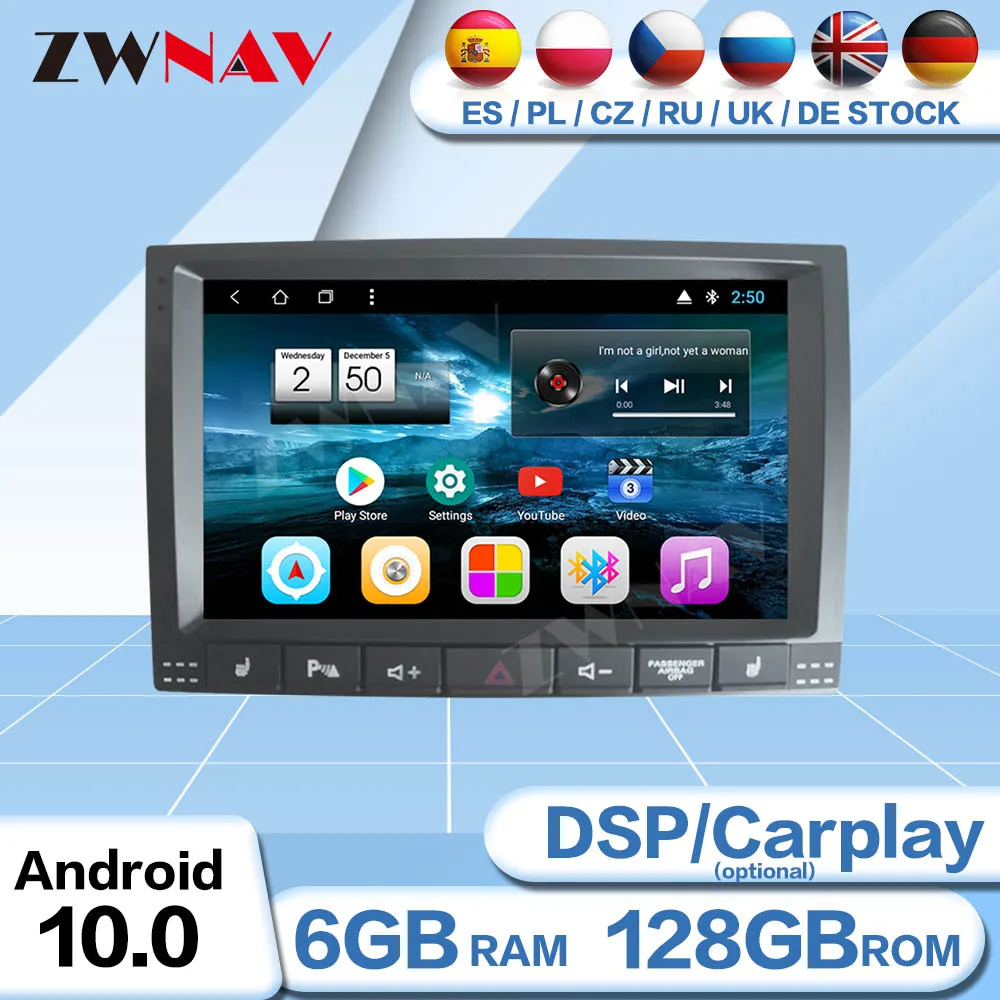 

128G Carplay Android 10 плеер для VW Volkswagen Touareg 2002 2003 2004 2005 2006 2007 2008 2009 2010 GPS Радио Стерео головное устройство
