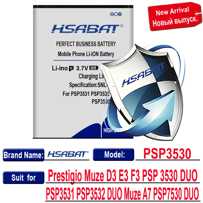 Аккумулятор HSABAT 2900mAh psp 3530 для Prestigio Muze D3 E3 F3 psp 3530 DUO psp 3531 psp 3532 DUO Muze A7 psp 7530 DUO