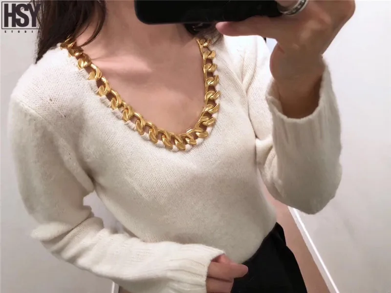 【HSY】2019 Осень Зима Новая мода высокого класса для женщин вручную прошитая