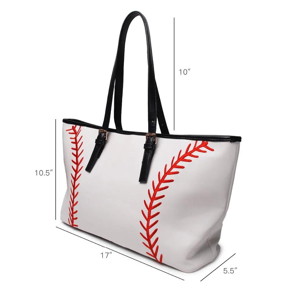 baseball PU tote bags  (9)