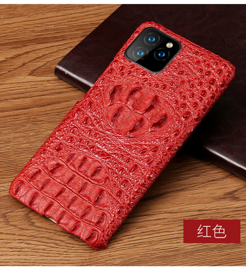 Чехол из натуральной кожи для iphone 11 pro max, оригинальная кожаная задняя крышка для iphone 11, чехол xr xs max 7 8, coque funda для мужчин, бизнес - Цвет: Красный