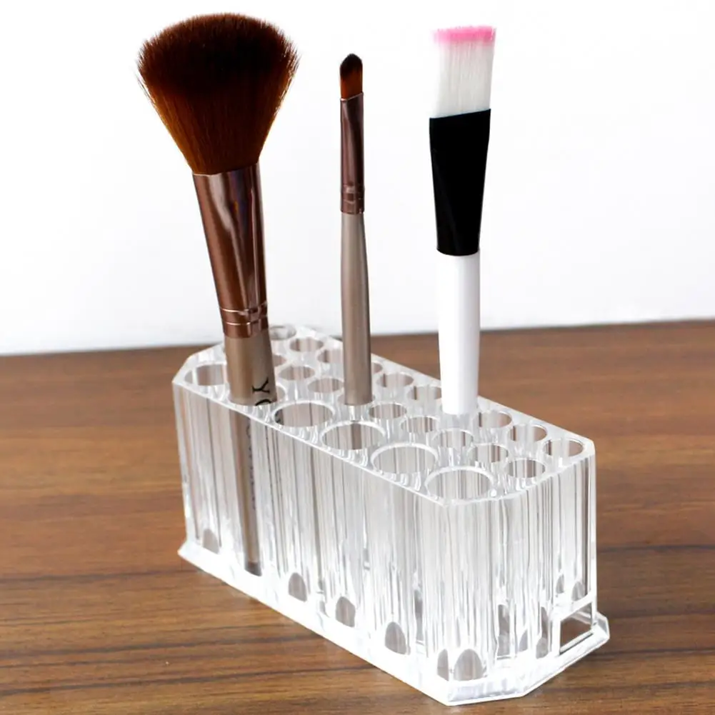 

Acrylic 26 Holes Cosmetic Storage Box Lipstick Makeup Brushes Holder Display Shelf