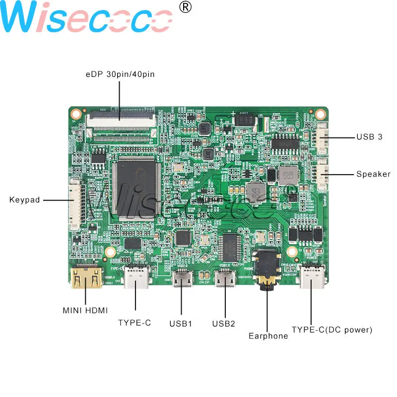 Wisecoco 15,6 дюймов NV156FHM-T10 ips TFT ЖК-экран в сборе на мобильный телефон тонкий дисплей+ eDP TYPE-C USB MINI HDMI Плата управления