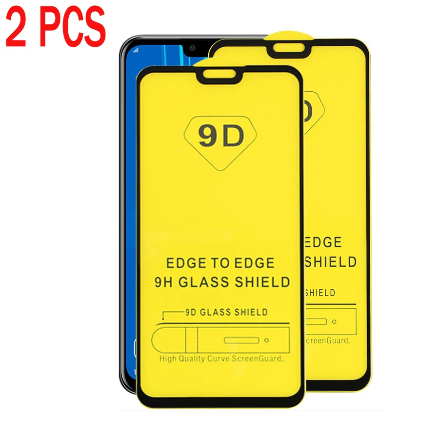 Защитное стекло 9D для Huawei Y5/Y6/Y7 Prime 218/Y5 Lite/Y7/Y9 2018 2 шт. | Мобильные телефоны и