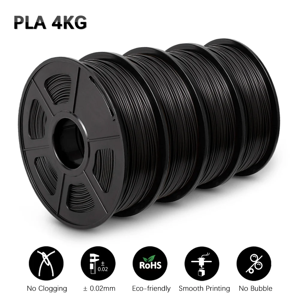 GOHIGH PLA Filament 4 Rolls For 3D Printer Filament PLA Rainbow Biodegradable Eco-friendly Printing Materials abs plastic 3d printer 3D Printing Materials