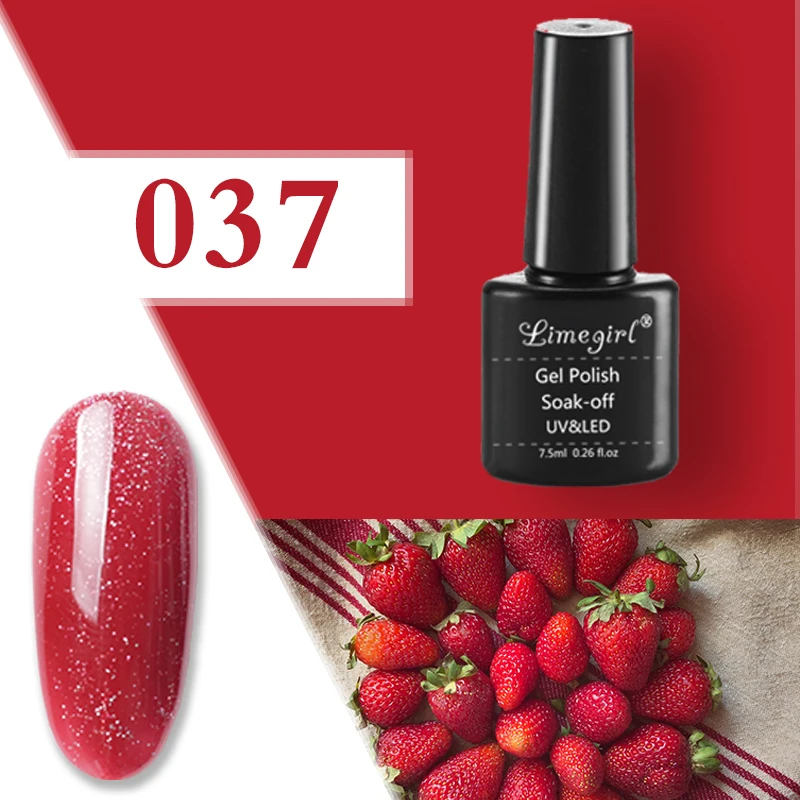 037 Новинка 7,5 мл мерцающий Гель-лак Vernis Полупостоянный УФ светодиодный Гель-лак для ногтей неоновый розовый Гель-лак принадлежности для ногтей для профессионалов - Цвет: 037
