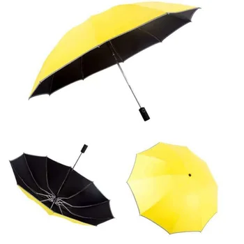 

UV protection Automatic Reverse Folding Umbrella Parasol Women Travel Sun Umbrellas Black Windproof Business 10K Parapluie